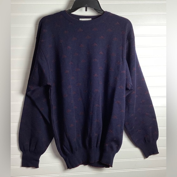 Tricots St Raphael Nordstrom Pure New Wool Sweater Chunky Grandpa Men's Large - Picture 1 of 9